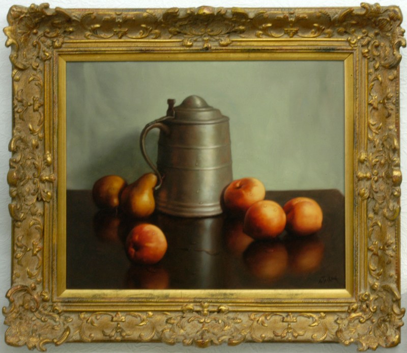 215585 Pewter Vessel with Fruit