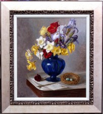 215303 Irises, Daffodils, and Roses